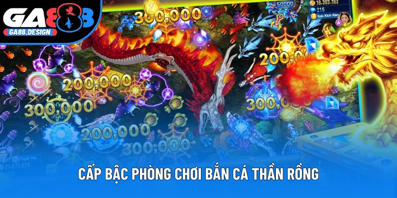 Phân hóa các cấp bậc phòng chơi bắn cá Thần Rồng
